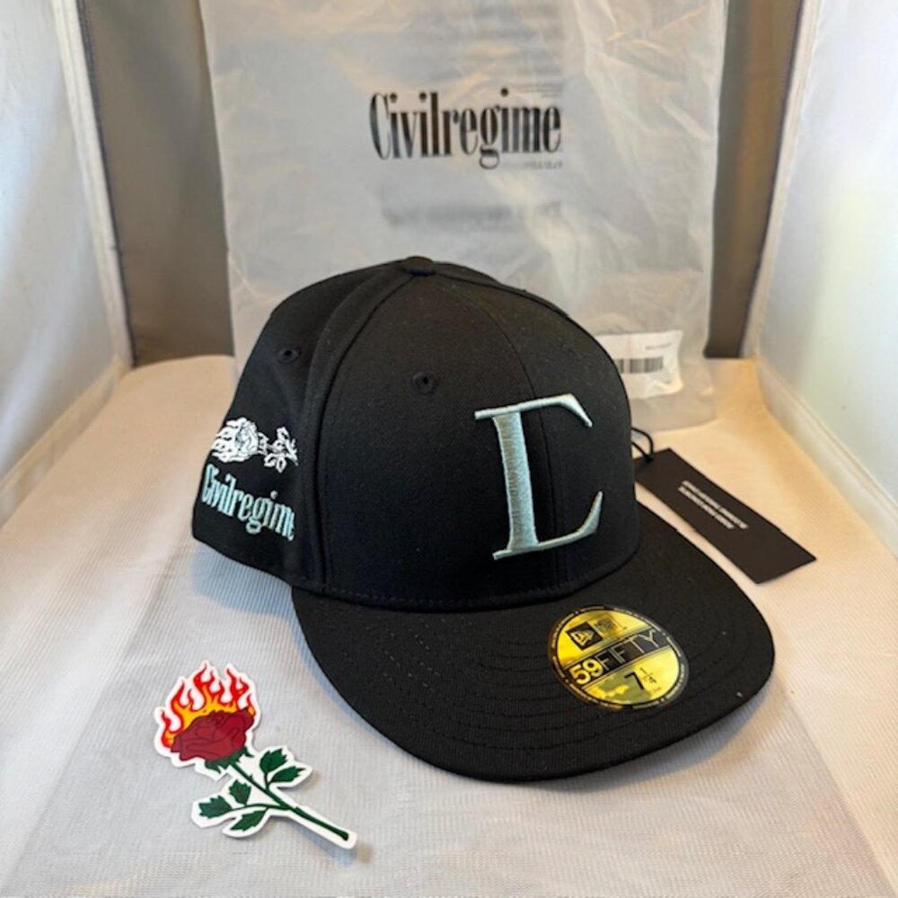 Civil Regime Big C Fitted Hat RFC Size 7 1/4 New Era Roses From Concrete RARE